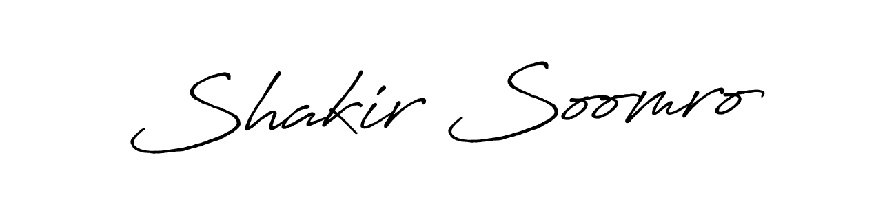 if you are searching for the best signature style for your name Shakir Soomro. so please give up your signature search. here we have designed multiple signature styles  using Antro_Vectra_Bolder. Shakir Soomro signature style 7 images and pictures png