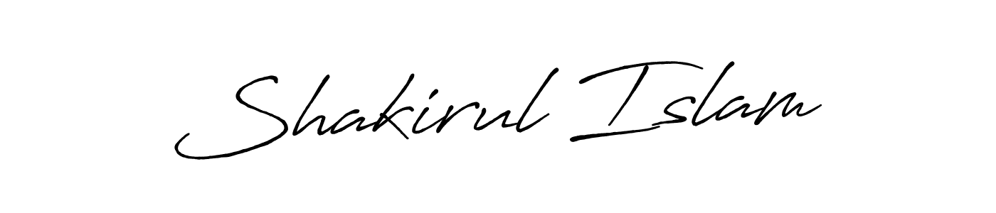 Create a beautiful signature design for name Shakirul Islam. With this signature (Antro_Vectra_Bolder) fonts, you can make a handwritten signature for free. Shakirul Islam signature style 7 images and pictures png