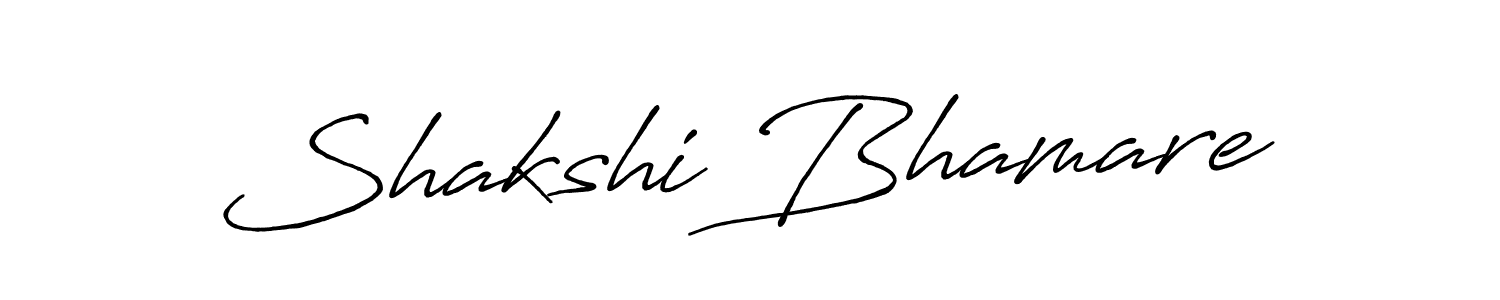 Create a beautiful signature design for name Shakshi Bhamare. With this signature (Antro_Vectra_Bolder) fonts, you can make a handwritten signature for free. Shakshi Bhamare signature style 7 images and pictures png