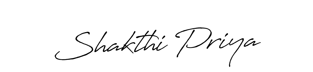 Create a beautiful signature design for name Shakthi Priya. With this signature (Antro_Vectra_Bolder) fonts, you can make a handwritten signature for free. Shakthi Priya signature style 7 images and pictures png