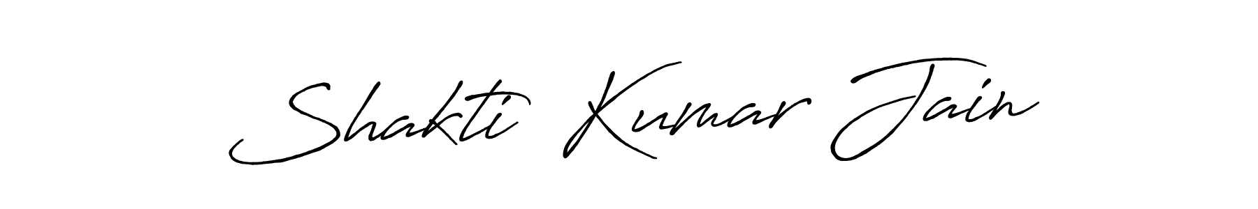 The best way (Antro_Vectra_Bolder) to make a short signature is to pick only two or three words in your name. The name Shakti  Kumar Jain include a total of six letters. For converting this name. Shakti  Kumar Jain signature style 7 images and pictures png