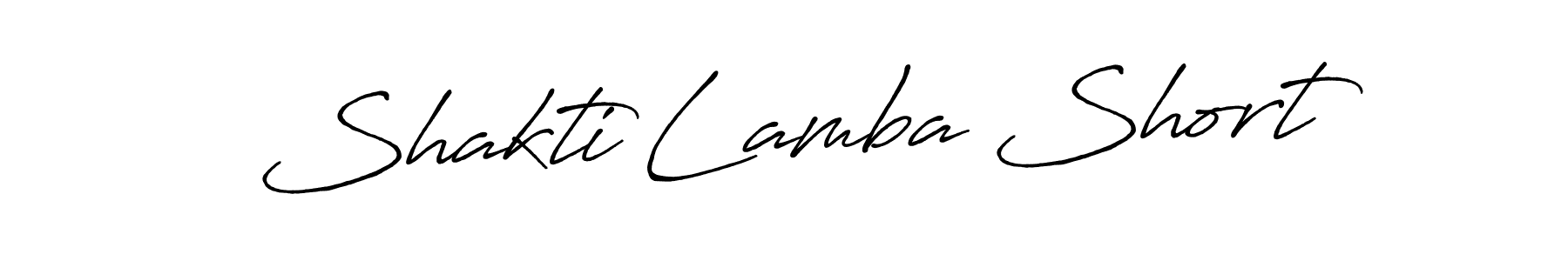 Make a beautiful signature design for name Shakti Lamba Short. With this signature (Antro_Vectra_Bolder) style, you can create a handwritten signature for free. Shakti Lamba Short signature style 7 images and pictures png