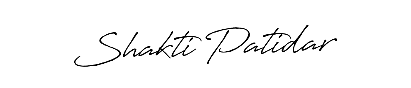How to make Shakti Patidar signature? Antro_Vectra_Bolder is a professional autograph style. Create handwritten signature for Shakti Patidar name. Shakti Patidar signature style 7 images and pictures png
