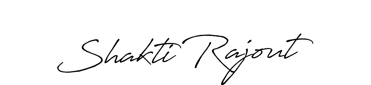 How to make Shakti Rajout name signature. Use Antro_Vectra_Bolder style for creating short signs online. This is the latest handwritten sign. Shakti Rajout signature style 7 images and pictures png