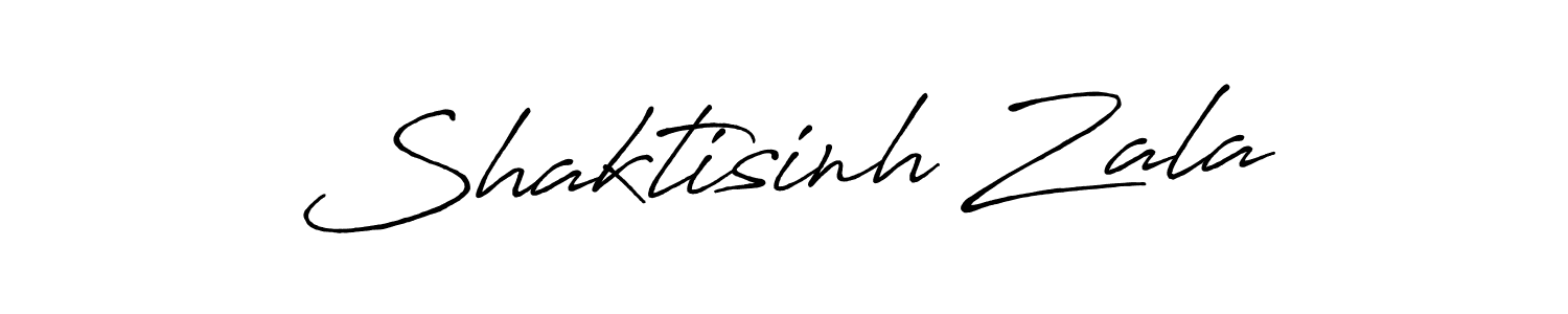 Make a beautiful signature design for name Shaktisinh Zala. With this signature (Antro_Vectra_Bolder) style, you can create a handwritten signature for free. Shaktisinh Zala signature style 7 images and pictures png