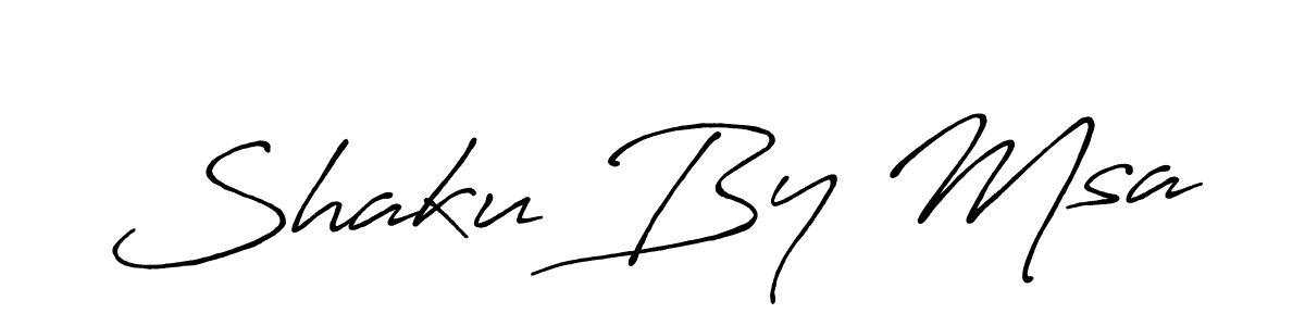 Design your own signature with our free online signature maker. With this signature software, you can create a handwritten (Antro_Vectra_Bolder) signature for name Shaku By Msa. Shaku By Msa signature style 7 images and pictures png