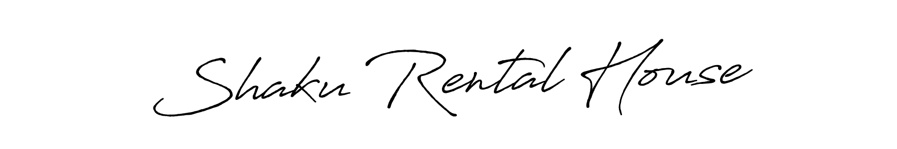 Make a beautiful signature design for name Shaku Rental House. With this signature (Antro_Vectra_Bolder) style, you can create a handwritten signature for free. Shaku Rental House signature style 7 images and pictures png