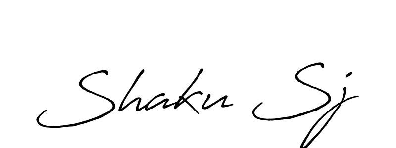 The best way (Antro_Vectra_Bolder) to make a short signature is to pick only two or three words in your name. The name Shaku Sj include a total of six letters. For converting this name. Shaku Sj signature style 7 images and pictures png