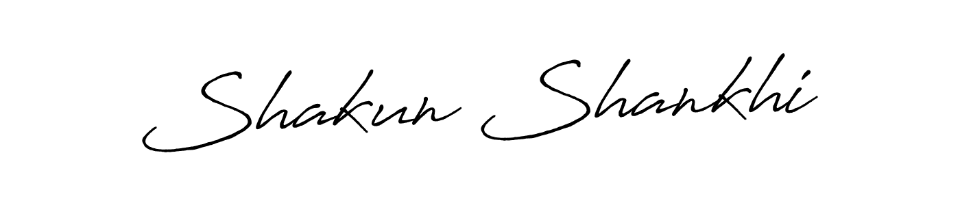 if you are searching for the best signature style for your name Shakun Shankhi. so please give up your signature search. here we have designed multiple signature styles  using Antro_Vectra_Bolder. Shakun Shankhi signature style 7 images and pictures png