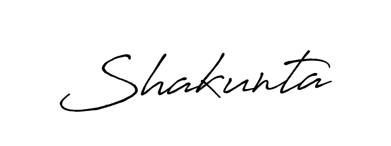Create a beautiful signature design for name Shakunta. With this signature (Antro_Vectra_Bolder) fonts, you can make a handwritten signature for free. Shakunta signature style 7 images and pictures png
