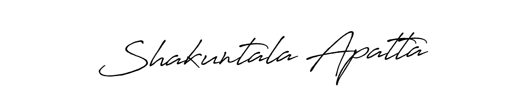 Use a signature maker to create a handwritten signature online. With this signature software, you can design (Antro_Vectra_Bolder) your own signature for name Shakuntala Apatta. Shakuntala Apatta signature style 7 images and pictures png