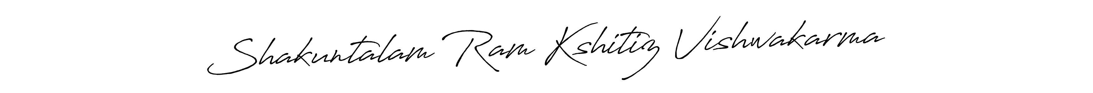 Use a signature maker to create a handwritten signature online. With this signature software, you can design (Antro_Vectra_Bolder) your own signature for name Shakuntalam Ram Kshitiz Vishwakarma. Shakuntalam Ram Kshitiz Vishwakarma signature style 7 images and pictures png