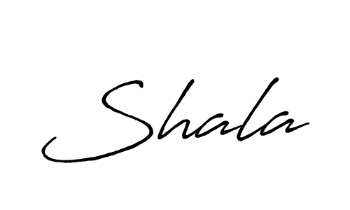 Make a beautiful signature design for name Shala. With this signature (Antro_Vectra_Bolder) style, you can create a handwritten signature for free. Shala signature style 7 images and pictures png