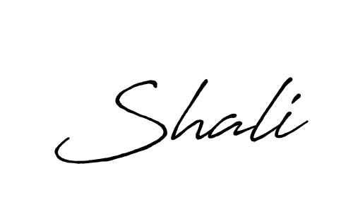 Use a signature maker to create a handwritten signature online. With this signature software, you can design (Antro_Vectra_Bolder) your own signature for name Shali. Shali signature style 7 images and pictures png