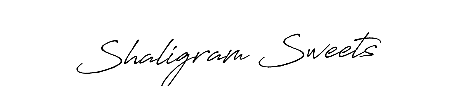 How to make Shaligram Sweets name signature. Use Antro_Vectra_Bolder style for creating short signs online. This is the latest handwritten sign. Shaligram Sweets signature style 7 images and pictures png