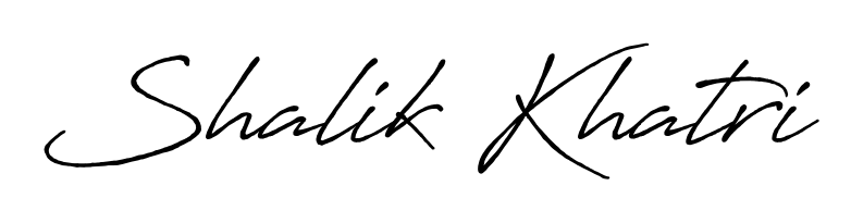 How to make Shalik Khatri name signature. Use Antro_Vectra_Bolder style for creating short signs online. This is the latest handwritten sign. Shalik Khatri signature style 7 images and pictures png