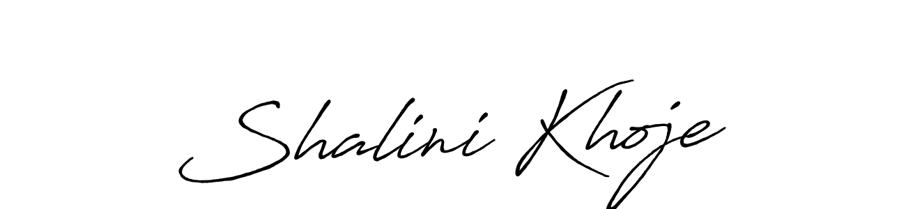 Create a beautiful signature design for name Shalini Khoje. With this signature (Antro_Vectra_Bolder) fonts, you can make a handwritten signature for free. Shalini Khoje signature style 7 images and pictures png