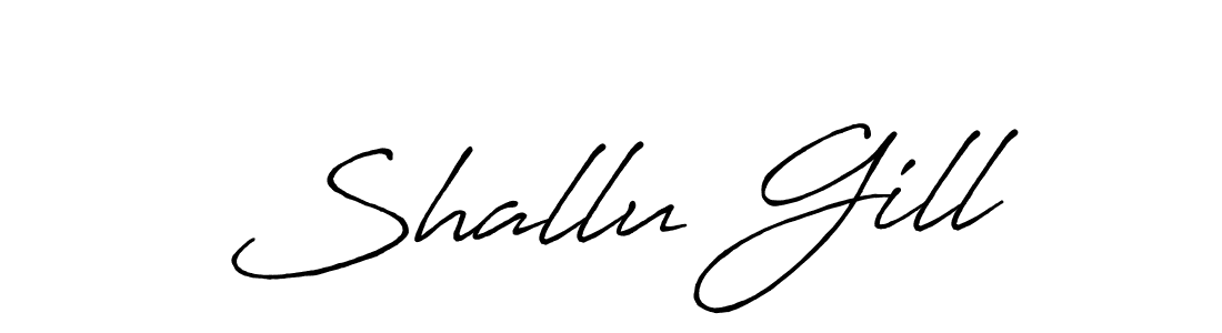 Antro_Vectra_Bolder is a professional signature style that is perfect for those who want to add a touch of class to their signature. It is also a great choice for those who want to make their signature more unique. Get Shallu Gill name to fancy signature for free. Shallu Gill signature style 7 images and pictures png