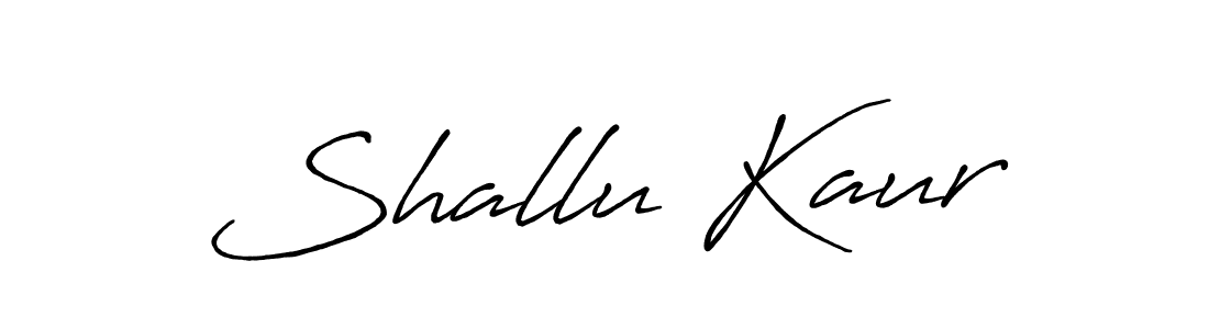 Design your own signature with our free online signature maker. With this signature software, you can create a handwritten (Antro_Vectra_Bolder) signature for name Shallu Kaur. Shallu Kaur signature style 7 images and pictures png