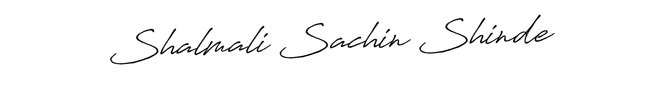 How to make Shalmali Sachin Shinde name signature. Use Antro_Vectra_Bolder style for creating short signs online. This is the latest handwritten sign. Shalmali Sachin Shinde signature style 7 images and pictures png