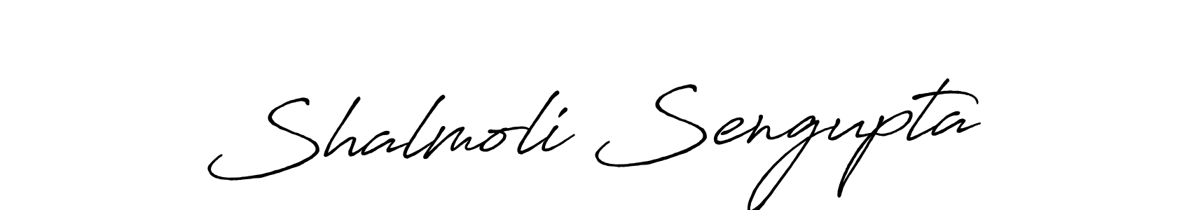 Make a beautiful signature design for name Shalmoli Sengupta. With this signature (Antro_Vectra_Bolder) style, you can create a handwritten signature for free. Shalmoli Sengupta signature style 7 images and pictures png