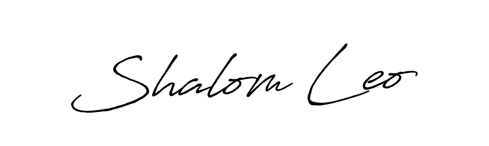 Create a beautiful signature design for name Shalom Leo. With this signature (Antro_Vectra_Bolder) fonts, you can make a handwritten signature for free. Shalom Leo signature style 7 images and pictures png