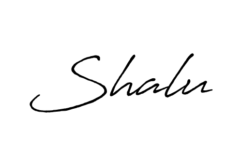 Design your own signature with our free online signature maker. With this signature software, you can create a handwritten (Antro_Vectra_Bolder) signature for name Shalu. Shalu signature style 7 images and pictures png