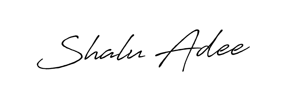 How to make Shalu Adee name signature. Use Antro_Vectra_Bolder style for creating short signs online. This is the latest handwritten sign. Shalu Adee signature style 7 images and pictures png