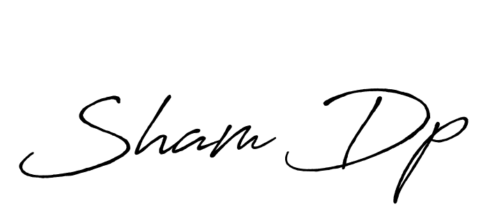 Use a signature maker to create a handwritten signature online. With this signature software, you can design (Antro_Vectra_Bolder) your own signature for name Sham Dp. Sham Dp signature style 7 images and pictures png