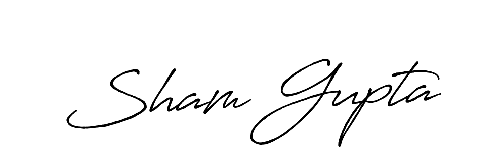 Antro_Vectra_Bolder is a professional signature style that is perfect for those who want to add a touch of class to their signature. It is also a great choice for those who want to make their signature more unique. Get Sham Gupta name to fancy signature for free. Sham Gupta signature style 7 images and pictures png