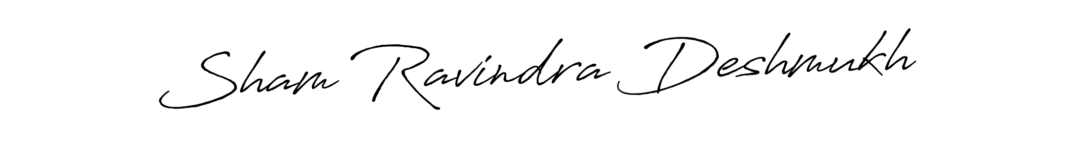 Antro_Vectra_Bolder is a professional signature style that is perfect for those who want to add a touch of class to their signature. It is also a great choice for those who want to make their signature more unique. Get Sham Ravindra Deshmukh name to fancy signature for free. Sham Ravindra Deshmukh signature style 7 images and pictures png