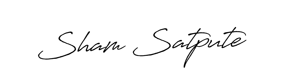 It looks lik you need a new signature style for name Sham Satpute. Design unique handwritten (Antro_Vectra_Bolder) signature with our free signature maker in just a few clicks. Sham Satpute signature style 7 images and pictures png