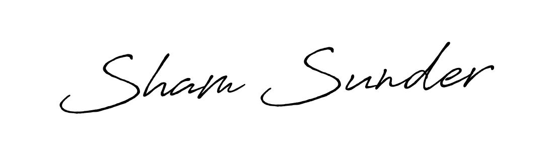 Use a signature maker to create a handwritten signature online. With this signature software, you can design (Antro_Vectra_Bolder) your own signature for name Sham Sunder. Sham Sunder signature style 7 images and pictures png