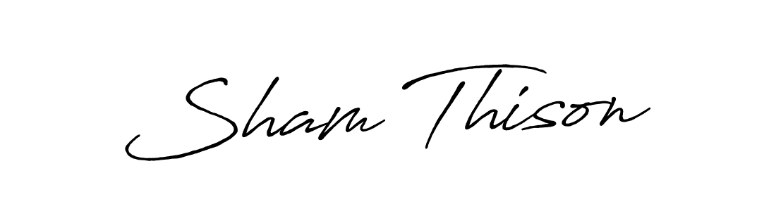 Use a signature maker to create a handwritten signature online. With this signature software, you can design (Antro_Vectra_Bolder) your own signature for name Sham Thison. Sham Thison signature style 7 images and pictures png