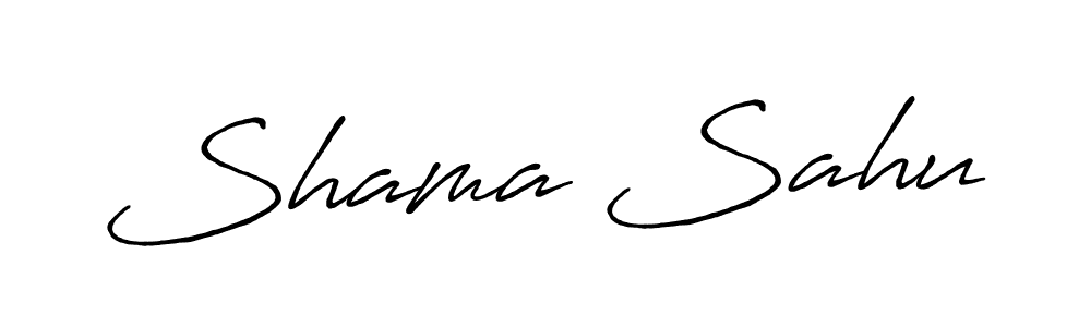 The best way (Antro_Vectra_Bolder) to make a short signature is to pick only two or three words in your name. The name Shama Sahu include a total of six letters. For converting this name. Shama Sahu signature style 7 images and pictures png