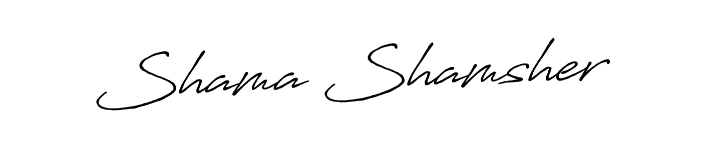 Design your own signature with our free online signature maker. With this signature software, you can create a handwritten (Antro_Vectra_Bolder) signature for name Shama Shamsher. Shama Shamsher signature style 7 images and pictures png