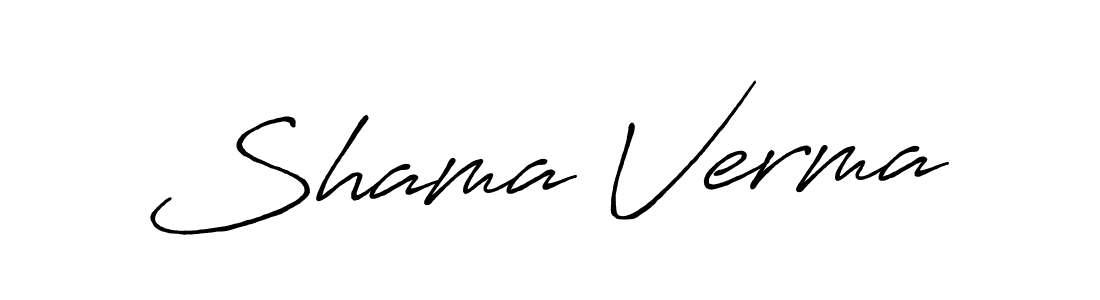 Shama Verma stylish signature style. Best Handwritten Sign (Antro_Vectra_Bolder) for my name. Handwritten Signature Collection Ideas for my name Shama Verma. Shama Verma signature style 7 images and pictures png