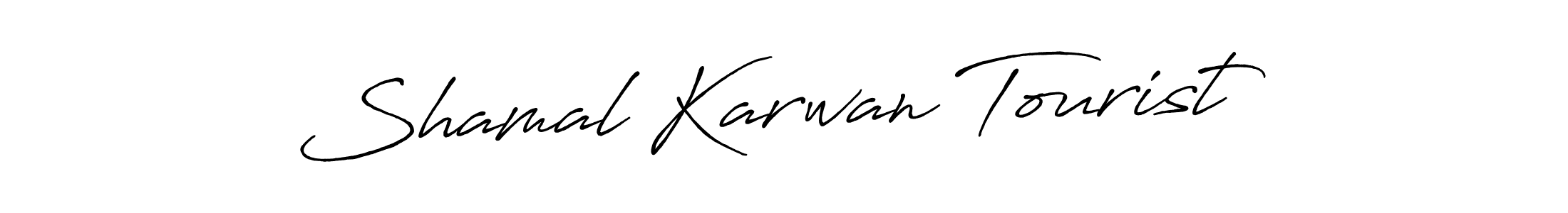 The best way (Antro_Vectra_Bolder) to make a short signature is to pick only two or three words in your name. The name Shamal Karwan Tourist  include a total of six letters. For converting this name. Shamal Karwan Tourist  signature style 7 images and pictures png