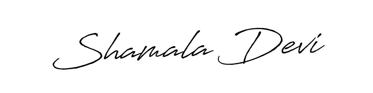 How to make Shamala Devi name signature. Use Antro_Vectra_Bolder style for creating short signs online. This is the latest handwritten sign. Shamala Devi signature style 7 images and pictures png