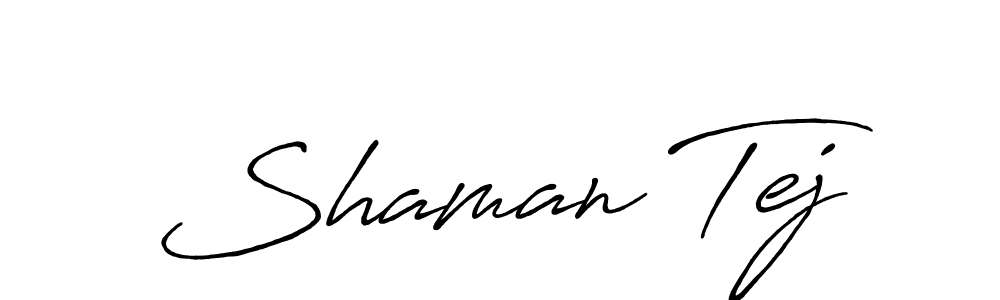 How to make Shaman Tej signature? Antro_Vectra_Bolder is a professional autograph style. Create handwritten signature for Shaman Tej name. Shaman Tej signature style 7 images and pictures png