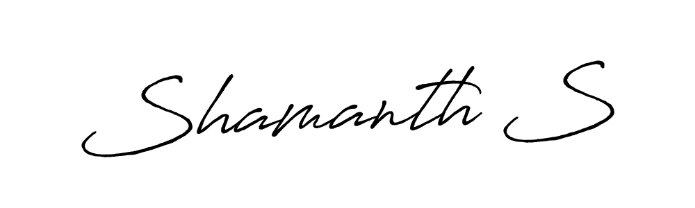 Design your own signature with our free online signature maker. With this signature software, you can create a handwritten (Antro_Vectra_Bolder) signature for name Shamanth S. Shamanth S signature style 7 images and pictures png