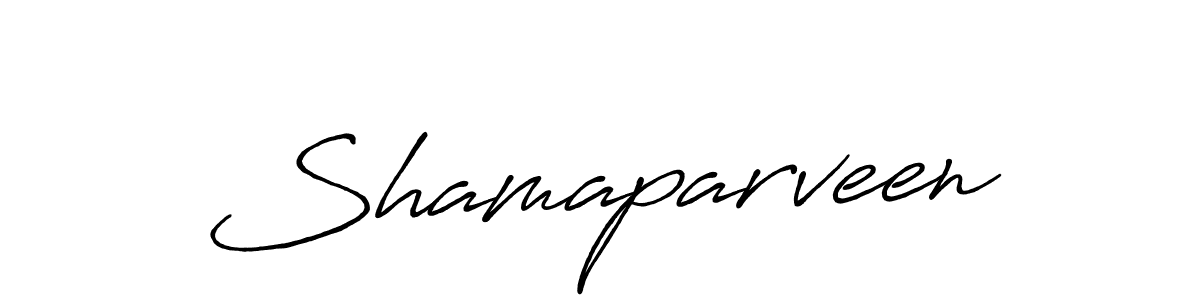 How to make Shamaparveen name signature. Use Antro_Vectra_Bolder style for creating short signs online. This is the latest handwritten sign. Shamaparveen signature style 7 images and pictures png