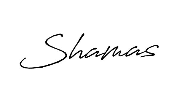 Use a signature maker to create a handwritten signature online. With this signature software, you can design (Antro_Vectra_Bolder) your own signature for name Shamas. Shamas signature style 7 images and pictures png