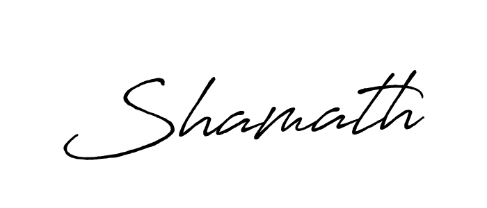 Design your own signature with our free online signature maker. With this signature software, you can create a handwritten (Antro_Vectra_Bolder) signature for name Shamath. Shamath signature style 7 images and pictures png