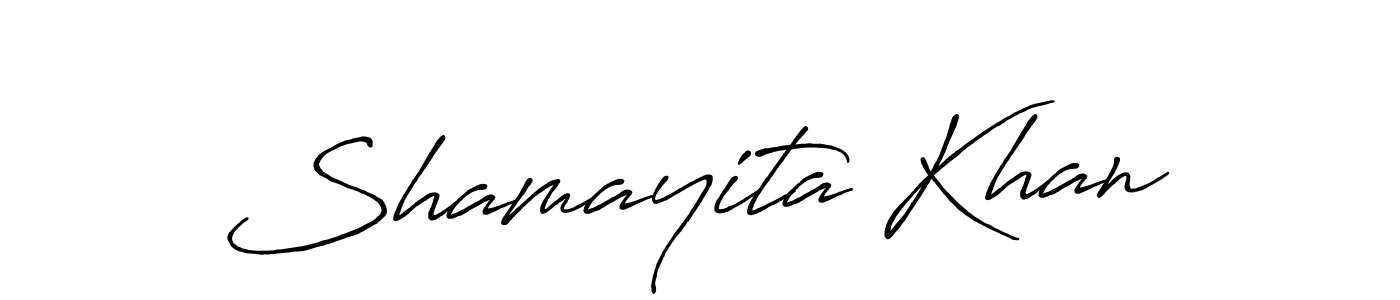 Use a signature maker to create a handwritten signature online. With this signature software, you can design (Antro_Vectra_Bolder) your own signature for name Shamayita Khan. Shamayita Khan signature style 7 images and pictures png