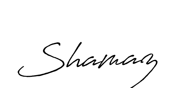Create a beautiful signature design for name Shamaz. With this signature (Antro_Vectra_Bolder) fonts, you can make a handwritten signature for free. Shamaz signature style 7 images and pictures png