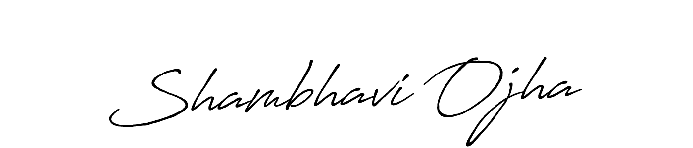 Create a beautiful signature design for name Shambhavi Ojha. With this signature (Antro_Vectra_Bolder) fonts, you can make a handwritten signature for free. Shambhavi Ojha signature style 7 images and pictures png