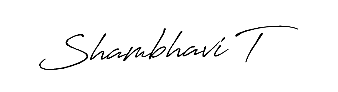 Also we have Shambhavi T name is the best signature style. Create professional handwritten signature collection using Antro_Vectra_Bolder autograph style. Shambhavi T signature style 7 images and pictures png