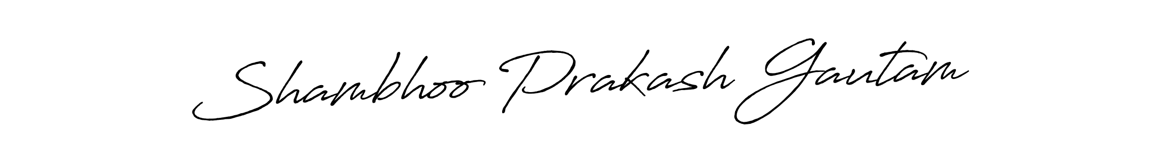 Design your own signature with our free online signature maker. With this signature software, you can create a handwritten (Antro_Vectra_Bolder) signature for name Shambhoo Prakash Gautam. Shambhoo Prakash Gautam signature style 7 images and pictures png