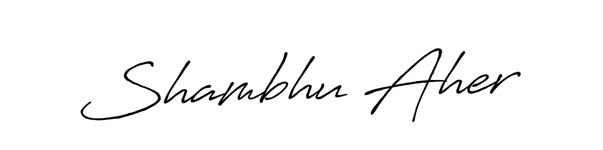 Also You can easily find your signature by using the search form. We will create Shambhu Aher name handwritten signature images for you free of cost using Antro_Vectra_Bolder sign style. Shambhu Aher signature style 7 images and pictures png